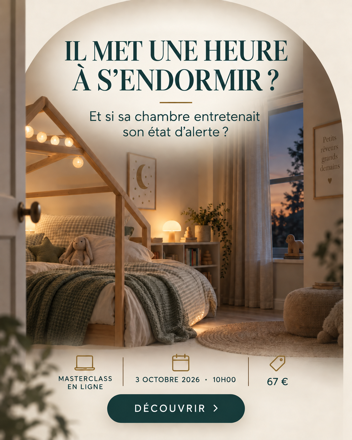 Visuel publicitaire V1 sur les difficultés d’endormissement
